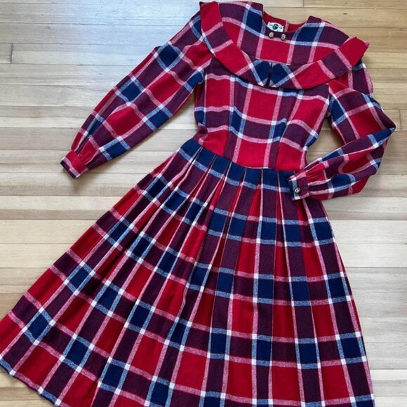 Vintage 1940s Wool Dress - Carole King Junior